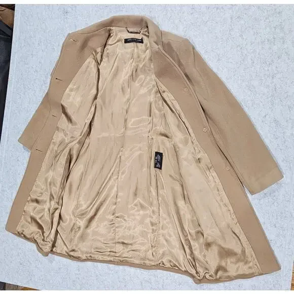 Marc New York Virgin Wool Cashmere Coat, Camel, Trench Andrew Marc Womens Sz 12 - Picture 3 of 11